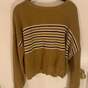 Cozy Brown Striped Sweater